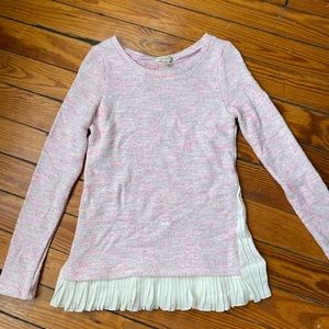 Double Zero tweed pink long sleeve top